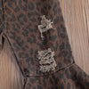 Leopard Distressed Bell Bottoms