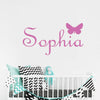Custom Name “Simple Butterfly” Girls Wall Decal