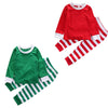 2 Pieces “Green/White” Christmas Sleepwear Set