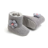 "Flowers" Knit Baby Booties