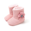 "Flowers" Knit Baby Booties