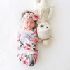"Lavender Florals" Newborn  Receiving Blanket Set