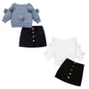 "Dots and Poms" Skirt Set