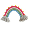 "Rainbow and Poms"  Weaved Rope Wall Hanging