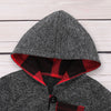 "Grey and Red"  Warm Winter Hoodie