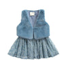 "Fur and Lace" Girls Winter Dress