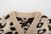 "Cheetah" Knit V-Neck Cardigan