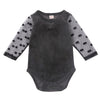 "Polka Dot and Lace" Baby Black Bodysuit