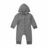"Butons and Stripes"  Hooded Romper