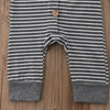 "Butons and Stripes"  Hooded Romper