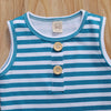 "Blue and Stripes" Boys Button Set