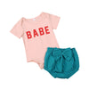 BABE Pink and Aqua Babygirl Set