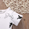 “Origami Birds” Print Short-Sleeve Bodysuit