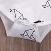 “Origami Birds” Print Short-Sleeve Bodysuit