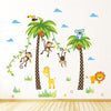 “Wild Animals On Palm Trees”  Wall Furniture Decal