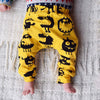 "Little Monsters” Grey/Yellow Harem Pants