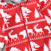 "Christmas Animals"  Print Zip-up Romper