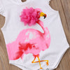 “Flamingo” Flutter-Sleeve Bodysuit