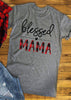 “Blessed Mama” Plaid Letter Print Women’s T-shirt