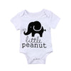 “Little Peanut” Elephant Short-sleeve Bodysuit
