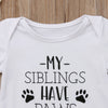 “My Siblings Have Paws” Short-sleeve Bodysuit