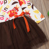 Girls “Happy Thanksgiving” Tulle Dress and Headband