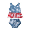 2 Piece Girly “Independence Day” Printed Sunsuit