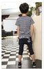 Pudcoco Boy Set 2Y-7Y US Kids Toddler Boys Sailor Outfits Striped Anchor Tops +Half Pant Summer Set